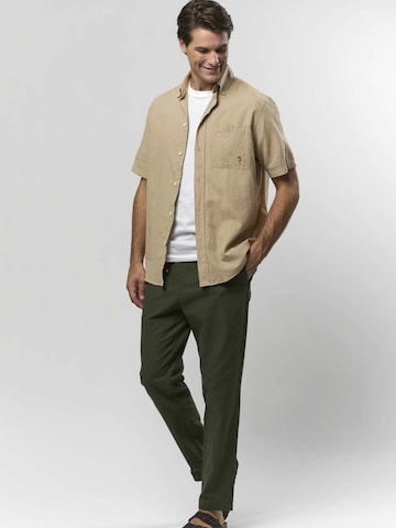 U.S. POLO ASSN. Comfort fit Button Up Shirt ' Flori Linen ' in Beige: front