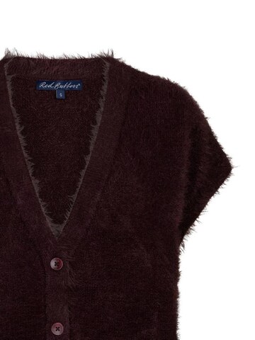 Red Button Knit cardigan in Red