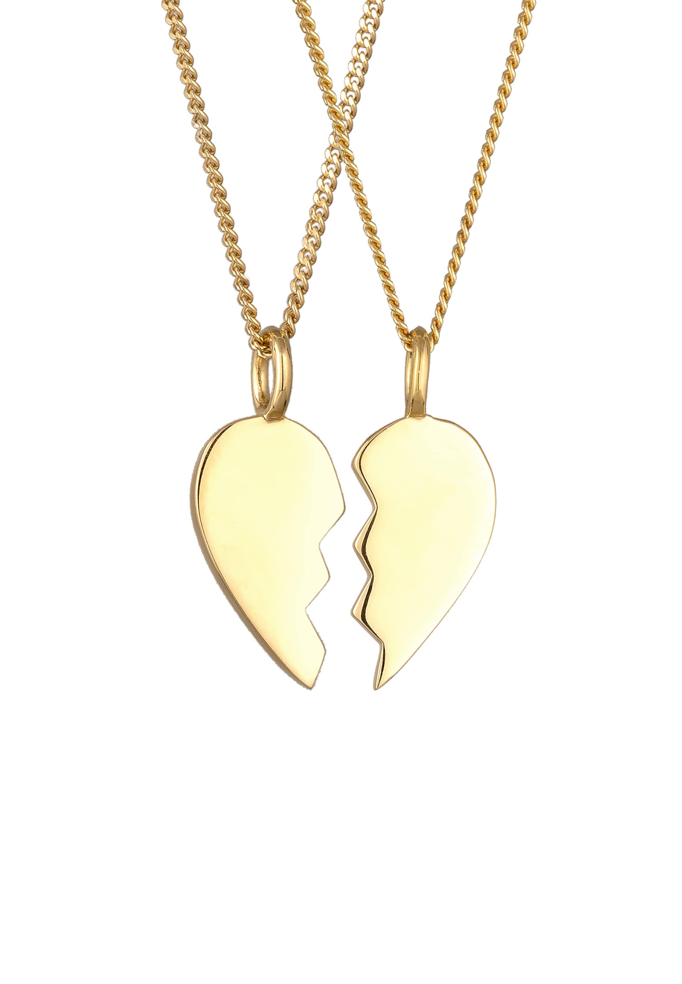 ELLI Sieraden set 'Herz' in Goud: voorkant