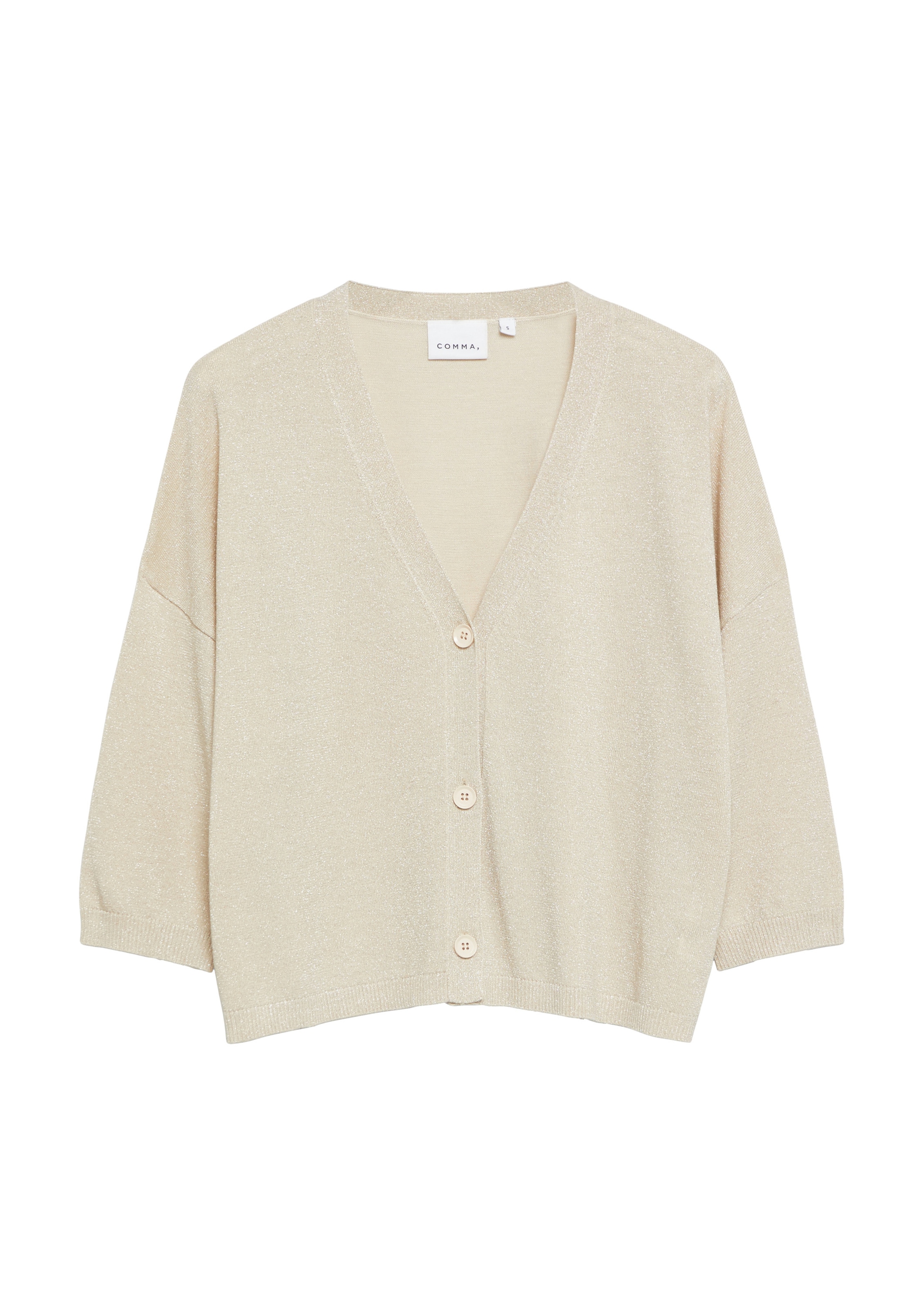 COMMA Knit cardigan in Beige: front