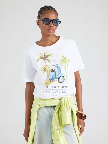 T-shirt PRINCESS GOES HOLLYWOOD en blanc : devant