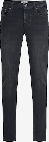 Coupe slim Jean 'JJIGlenn JJOriginal' Jack & Jones Junior en noir : devant
