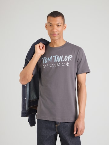 T-Shirt TOM TAILOR en gris : devant