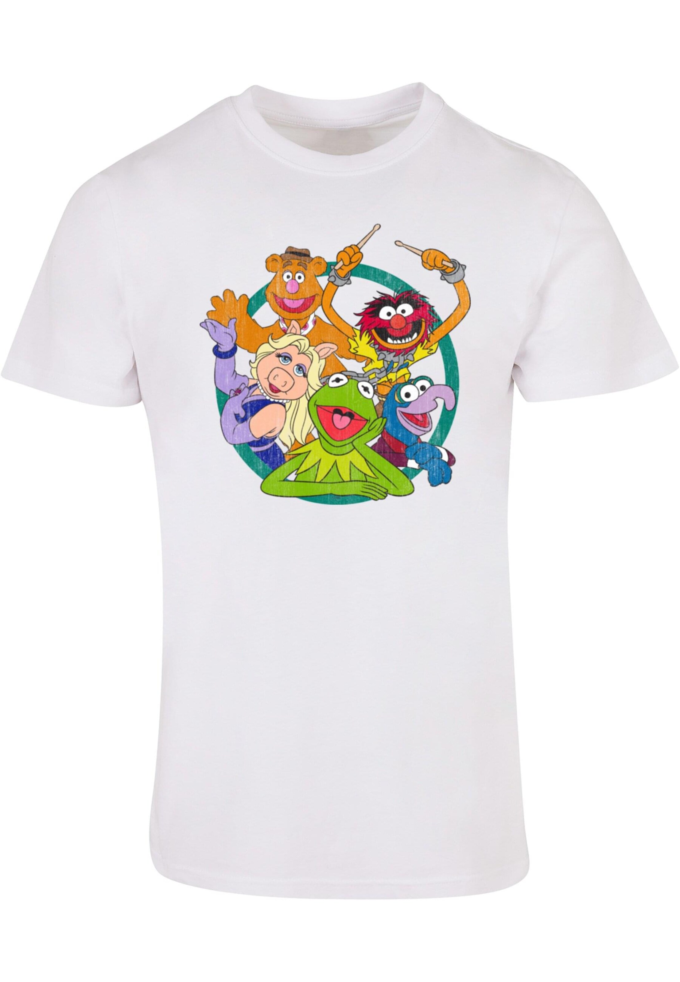ABSOLUTE CULT Shirt 'Muppets - Group Circle' in White: front