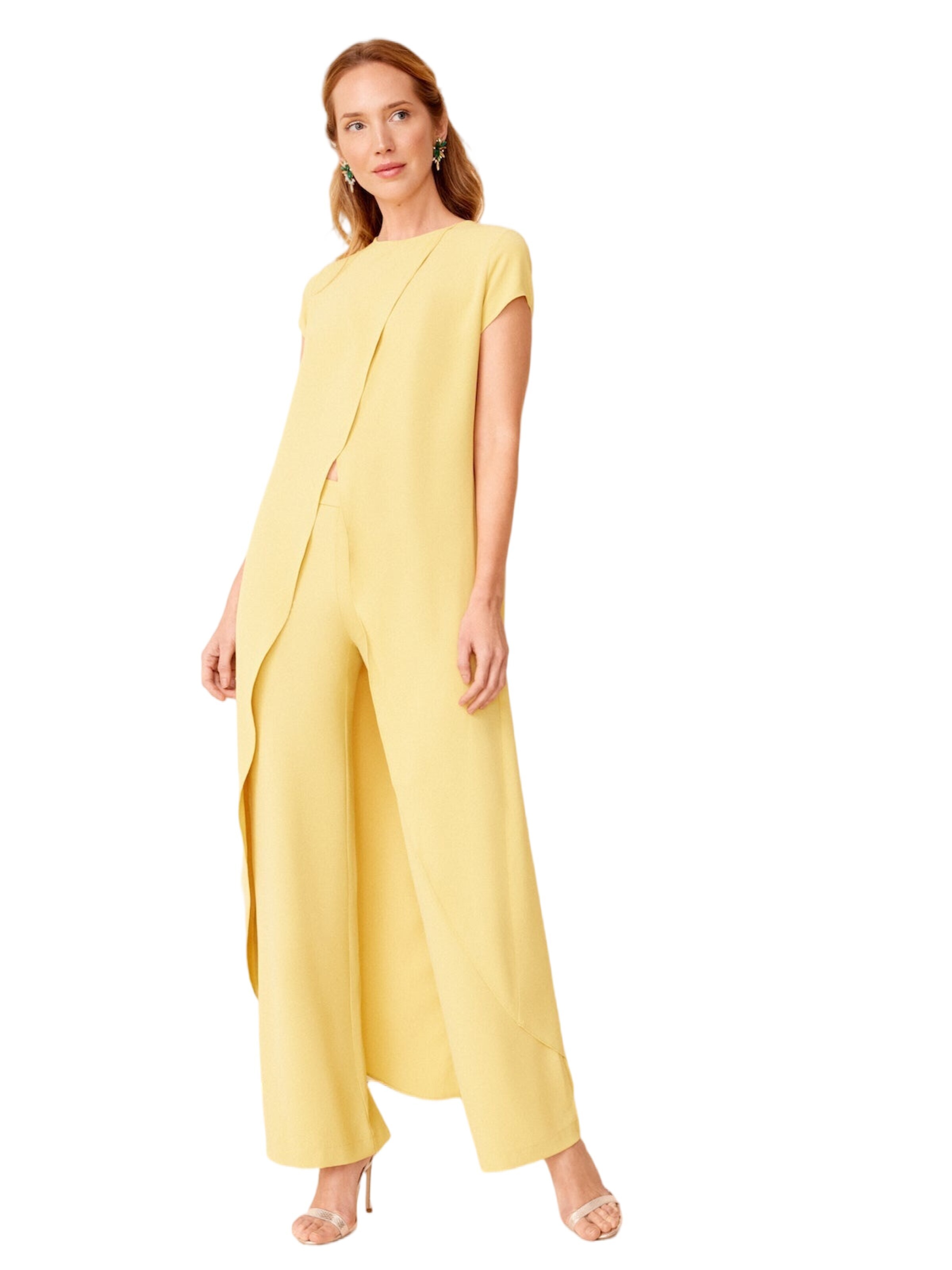 bruna - Traje de pantalón 'Lemon' en amarillo