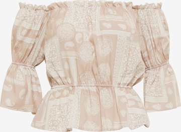 Camicia da donna di IZIA in beige: frontale