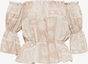 IZIA Blouse in Beige: voorkant