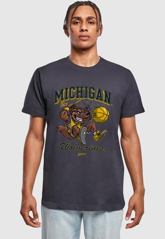 Merchcode Shirt 'Michigan University - Wolverines' in Blue: front