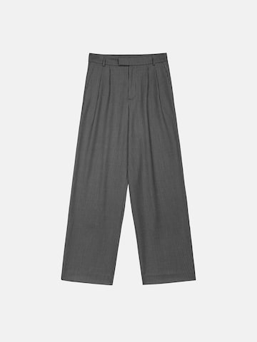 ENRAGE Loose fit Pleat-Front Pants 'PLEATED' in Grey