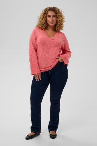 KAFFE CURVE Pullover 'Jilanda' i orange