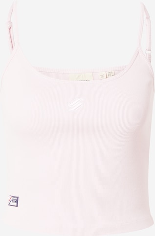 Top 'Code Essential' di Superdry in rosa: frontale