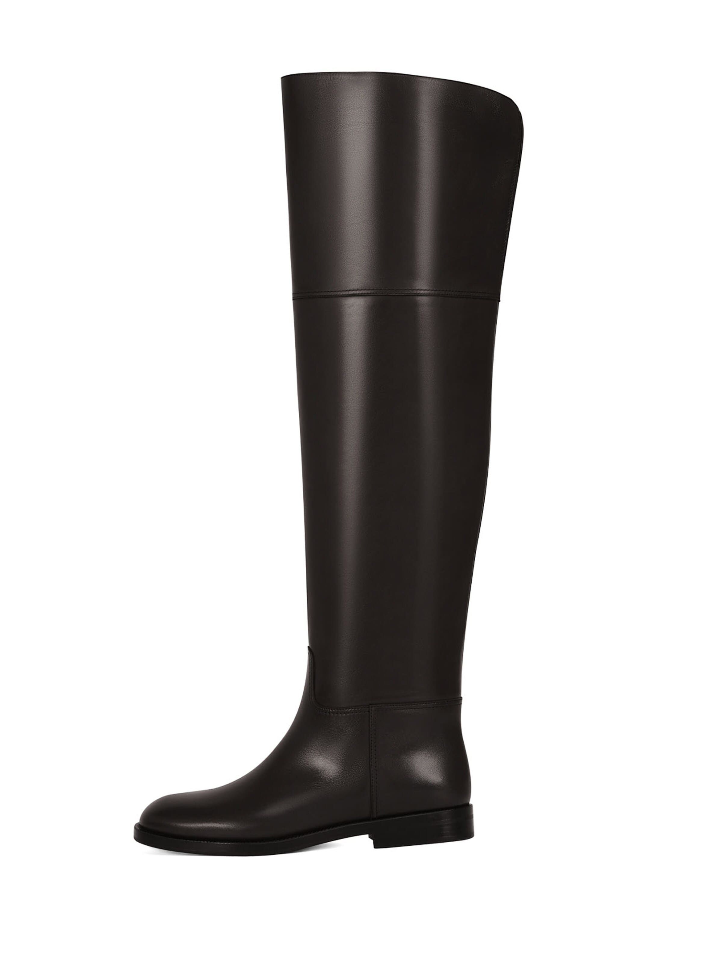 Potamy Over the Knee Boots in Brown: front