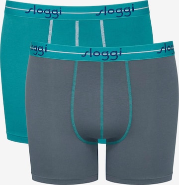 SLOGGI Langer Boxer ' Blue Start ' in Blau: Vorderseite
