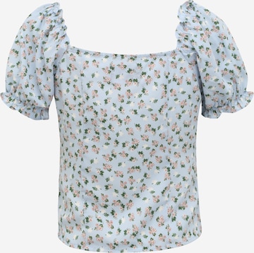 Pieces Petite Bluse 'AGNES' i blå