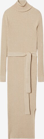 MANGO Knitted dress 'GOLETAC' in Brown: front