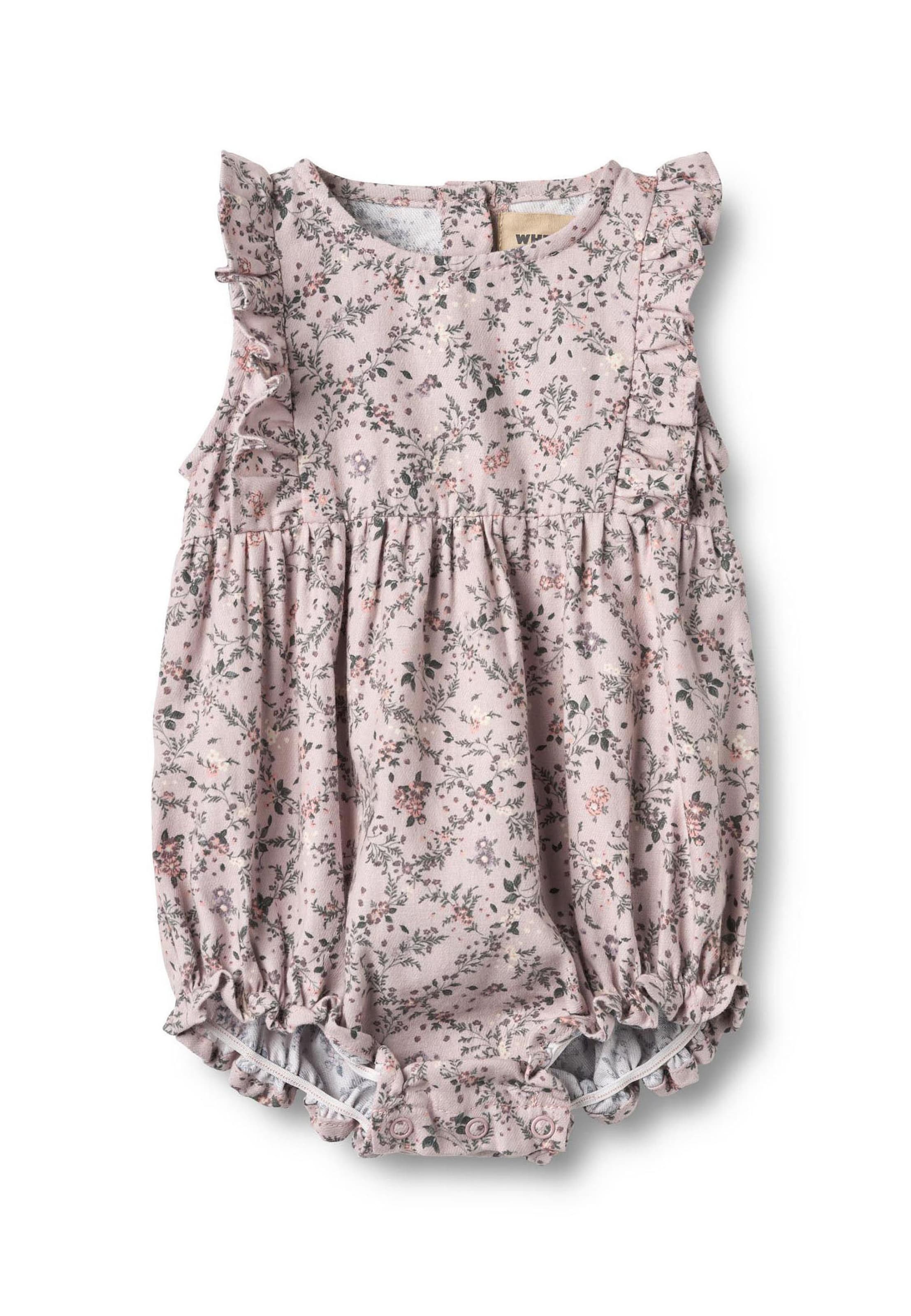 Tutina / body per bambino 'Romper Emmaline' di WHEAT in lilla: frontale