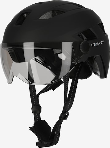 Crazy Safety Helm 'Oak' in Schwarz: Vorderseite