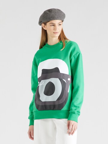 Karl Lagerfeld - Sweatshirt em verde: frente