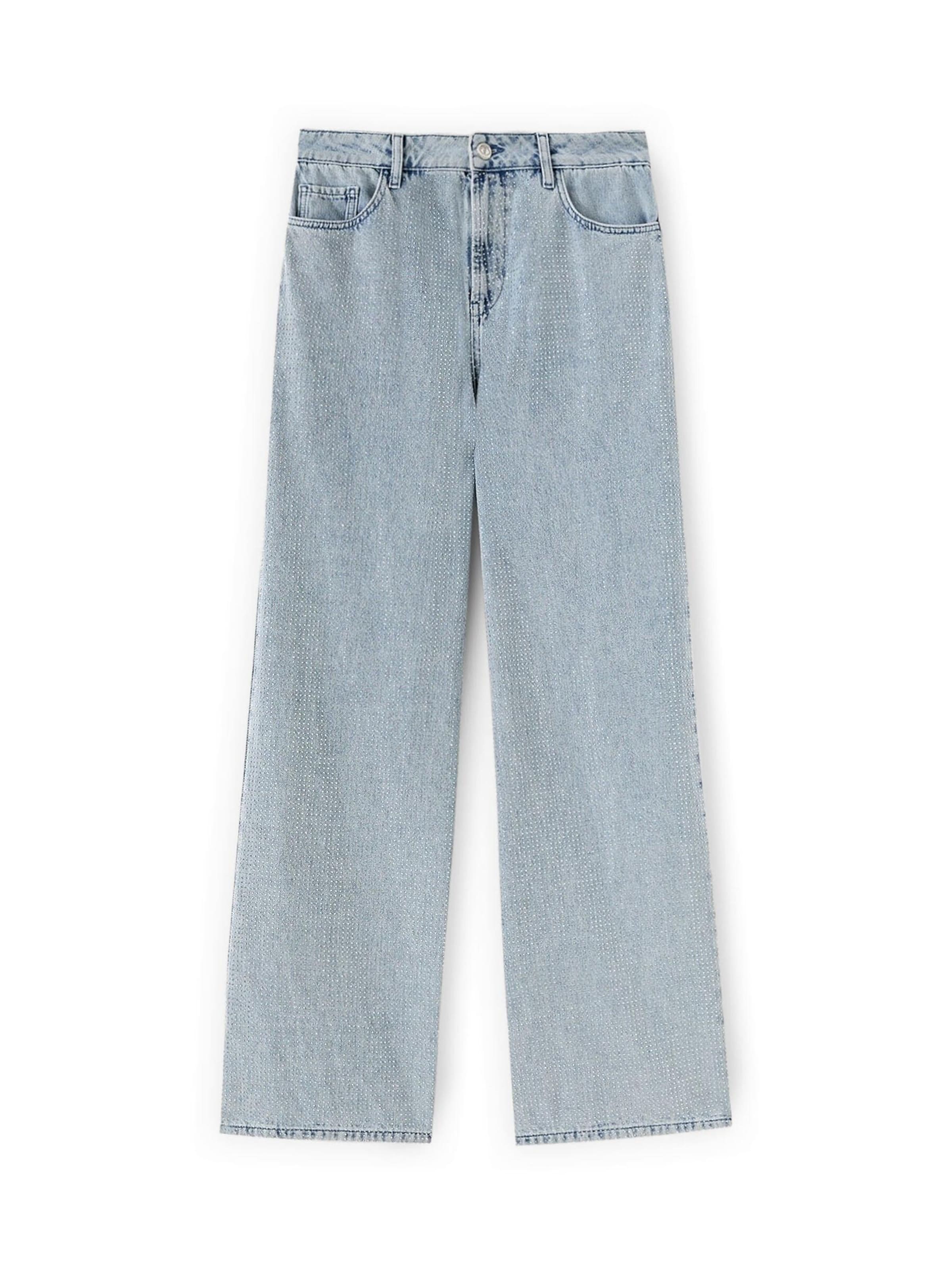 MOTIVI Wide leg Jeans in Blauw: voorkant
