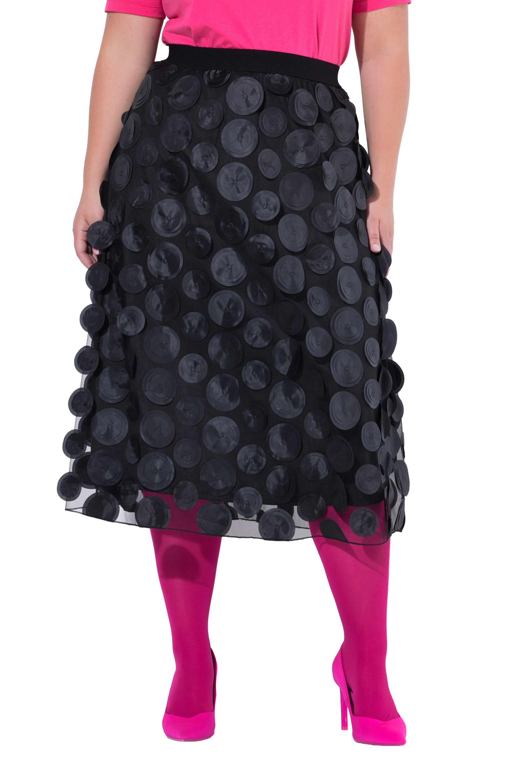 MIAMODA Rock in Schwarz: Vorderseite