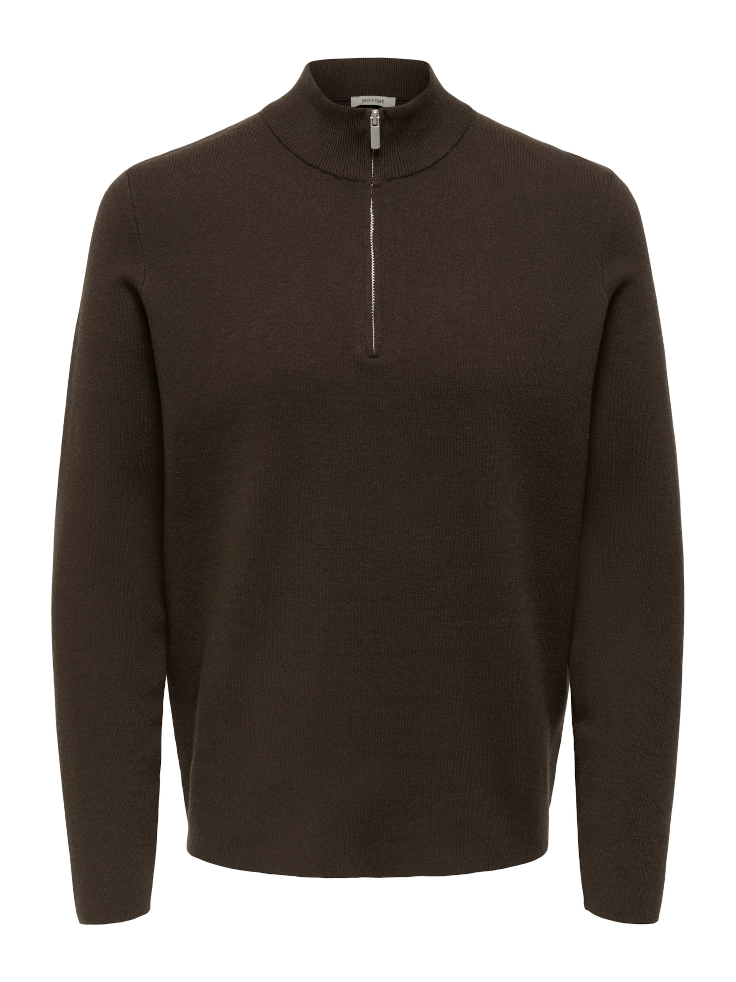 Pull-over 'ONSCOOPER' Only & Sons en marron : devant