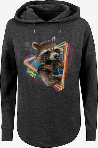 F4NT4STIC Sweatshirt 'Marvel Guardians of the Galaxy Neon Rocket' in Grau: predná strana