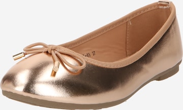Dorothy Perkins Ballet Flats in Gold: front