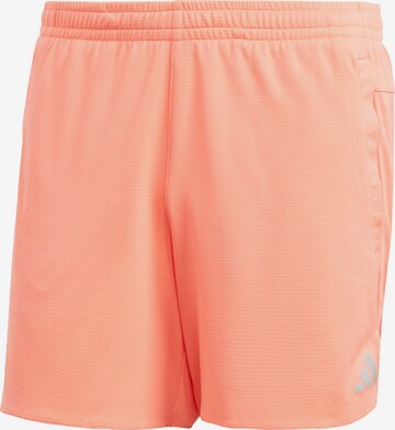 ADIDAS PERFORMANCE Regular Sportbroek 'Run Icons 3 Bar' in Oranje: voorkant