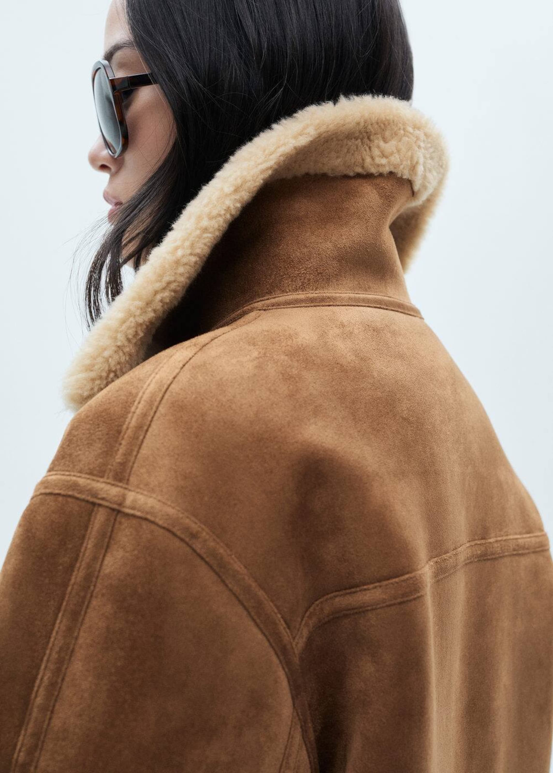 Mango tan leather jacket 2025