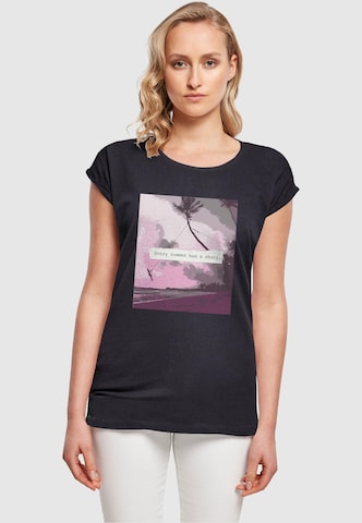 Merchcode Shirt 'Summer - Every Summer Has A Atory' in Blue: front