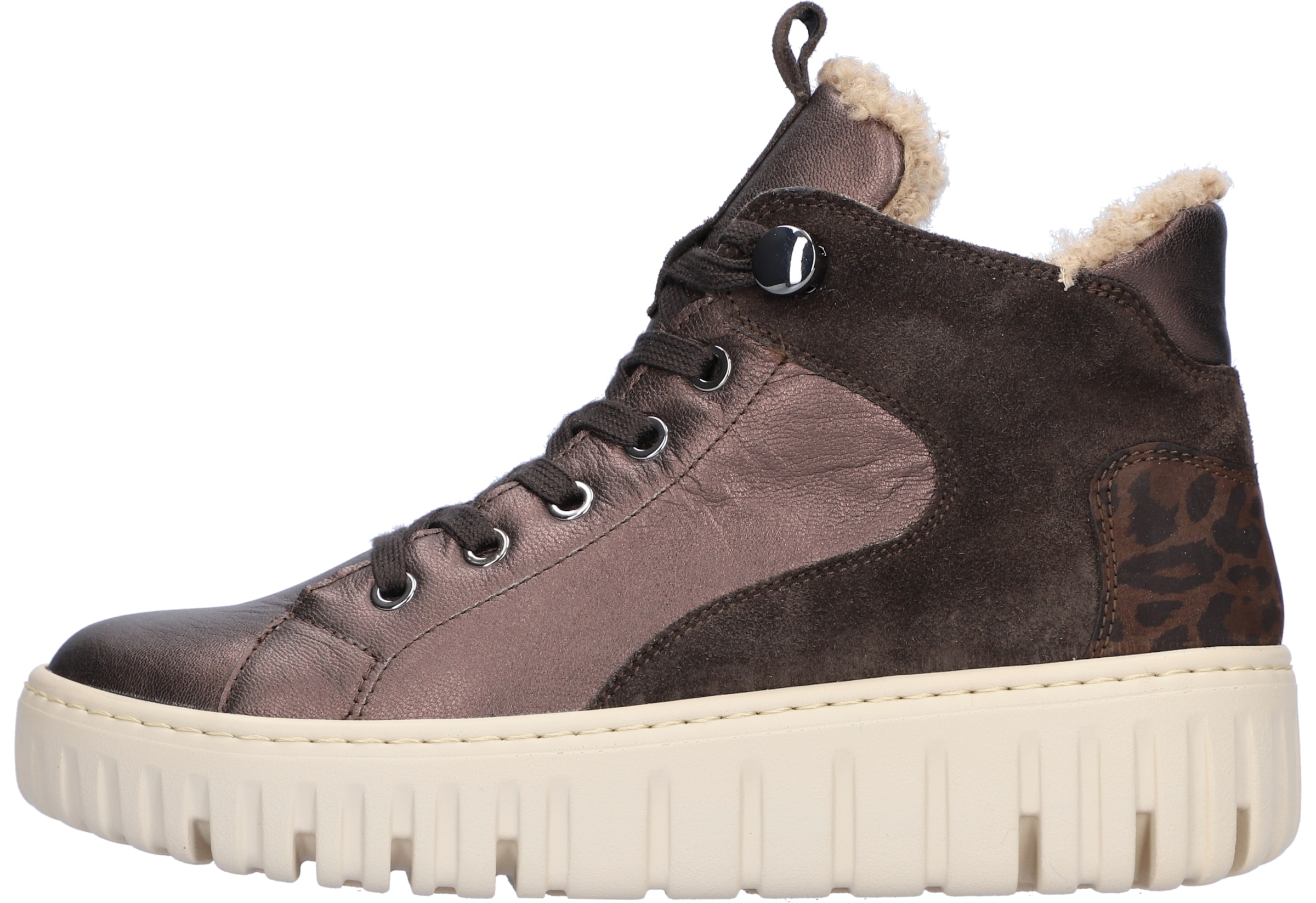 WALDLÄUFER Lace-Up Ankle Boots in Brown