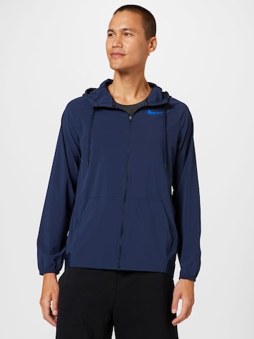 Veste de sport 'FLEX VENT MAX' NIKE en bleu : devant