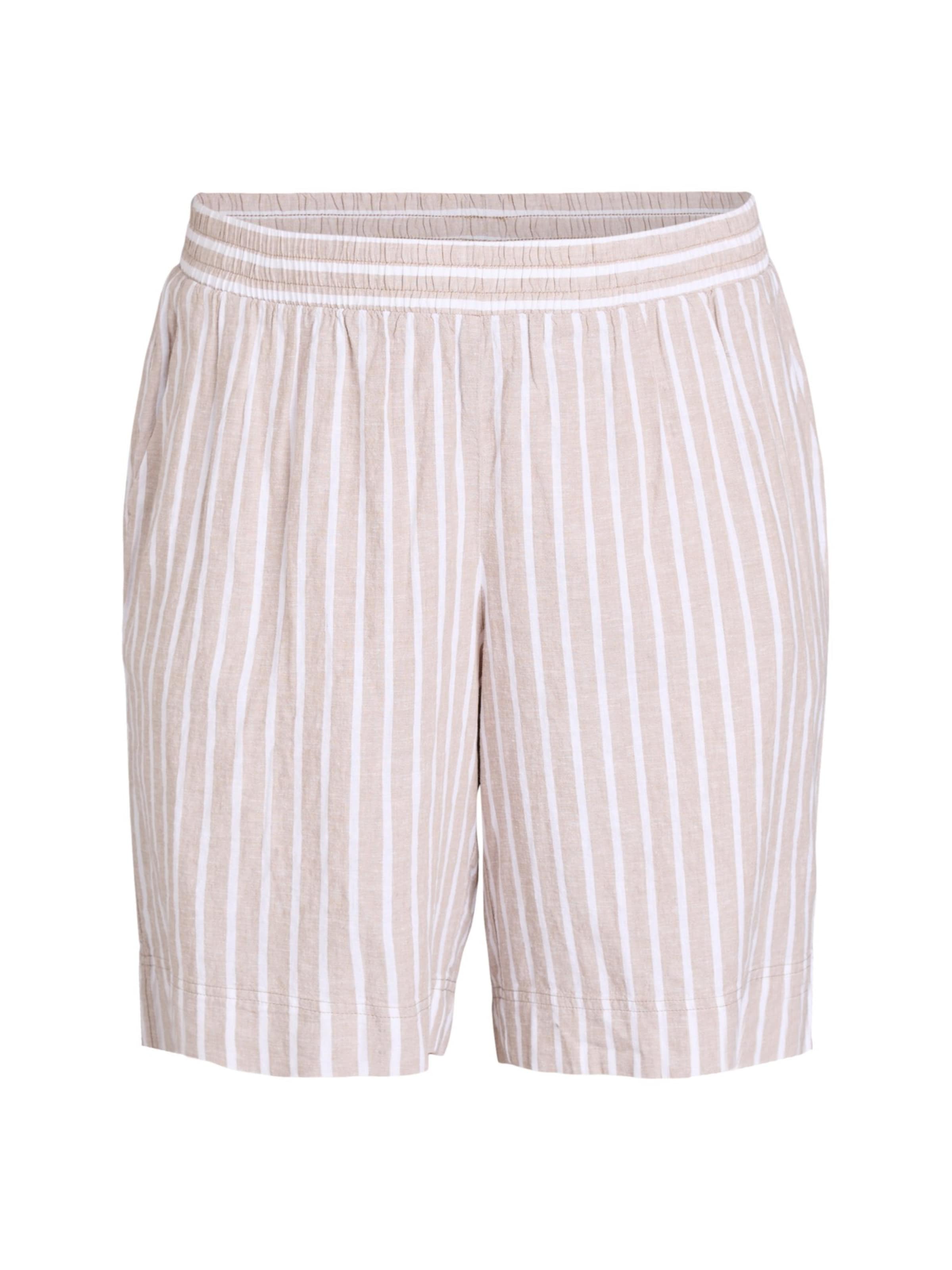 Regular Pantalon 'LINA' Zizzi en beige : devant