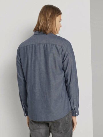 TOM TAILOR DENIM Regular fit Overhemd 'Faux' in Blauw