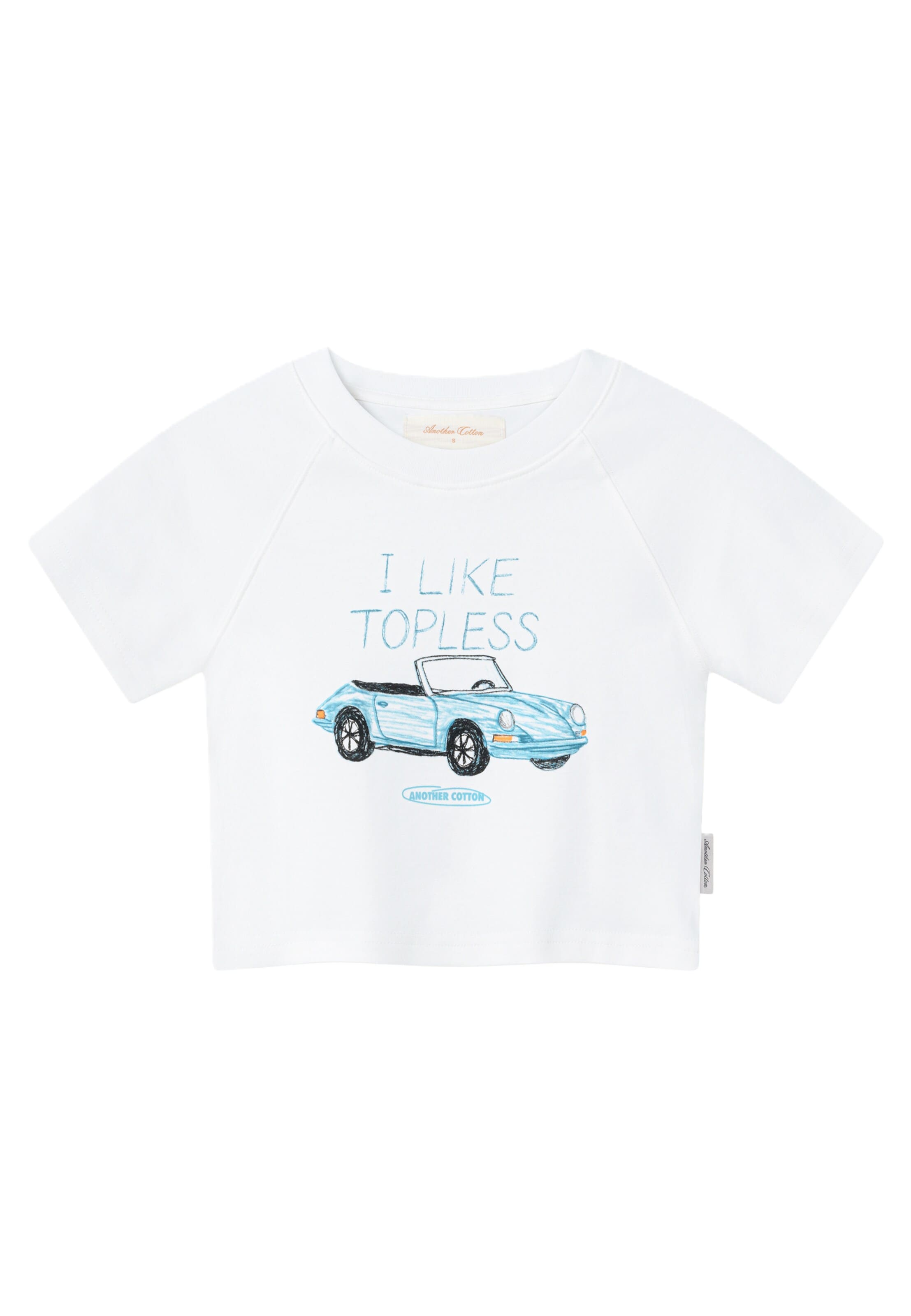 Another Cotton Lab T-shirt 'Topless' i vit: framsida