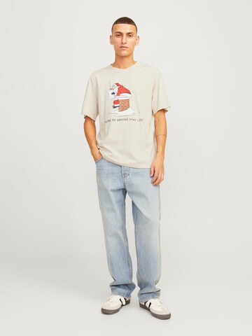 Maglietta 'JJXMax Funny' di JACK & JONES in grigio