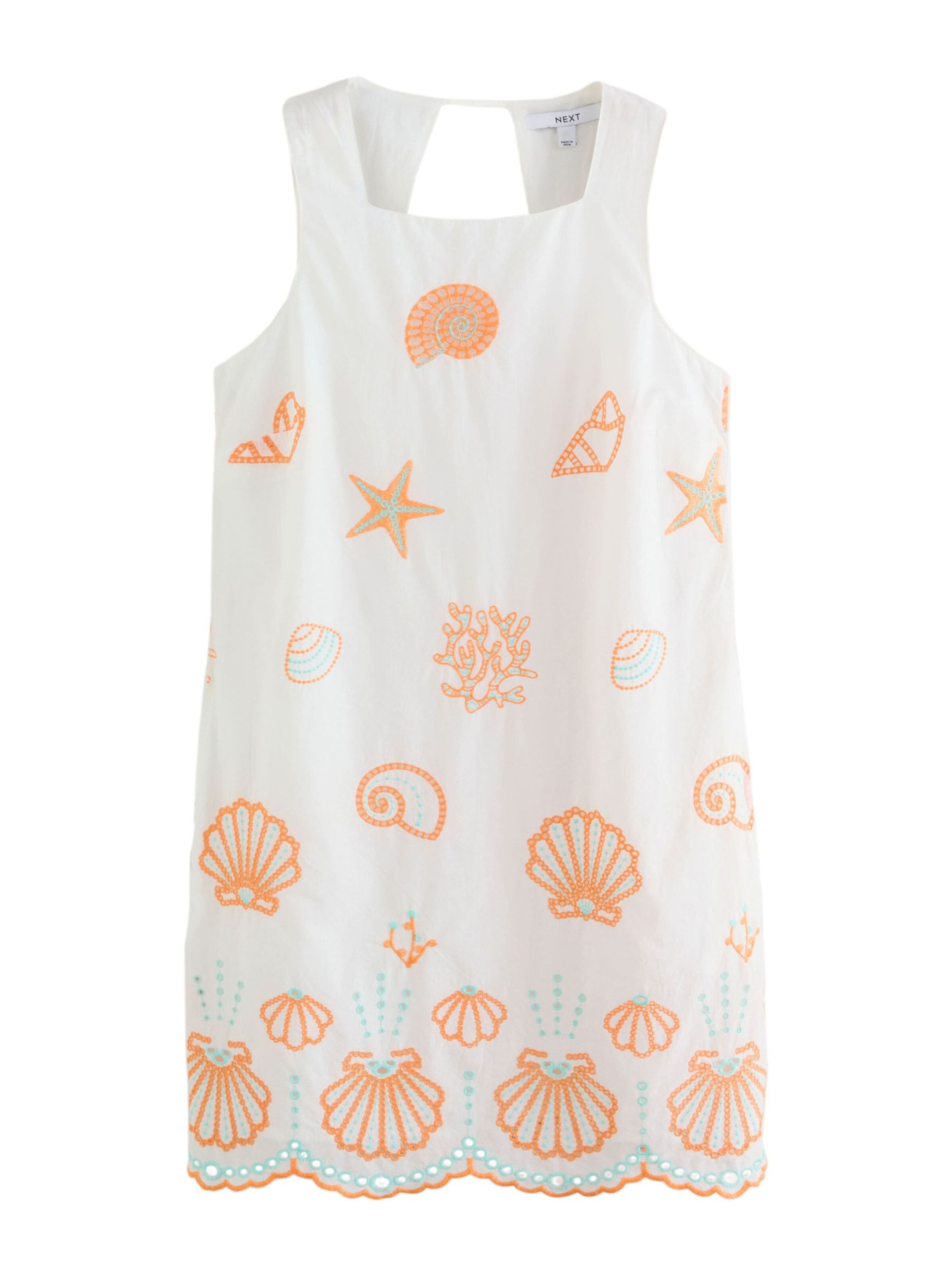 Next Haljina za plažu u akvamarin / mandarina / bijela, Pregled proizvoda