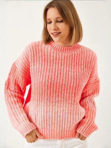 Pull-over Bianco Lucci en orange : devant