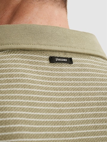 VANGUARD - Camiseta 'Polo shirt in cotton/modal with stripe pattern' en verde