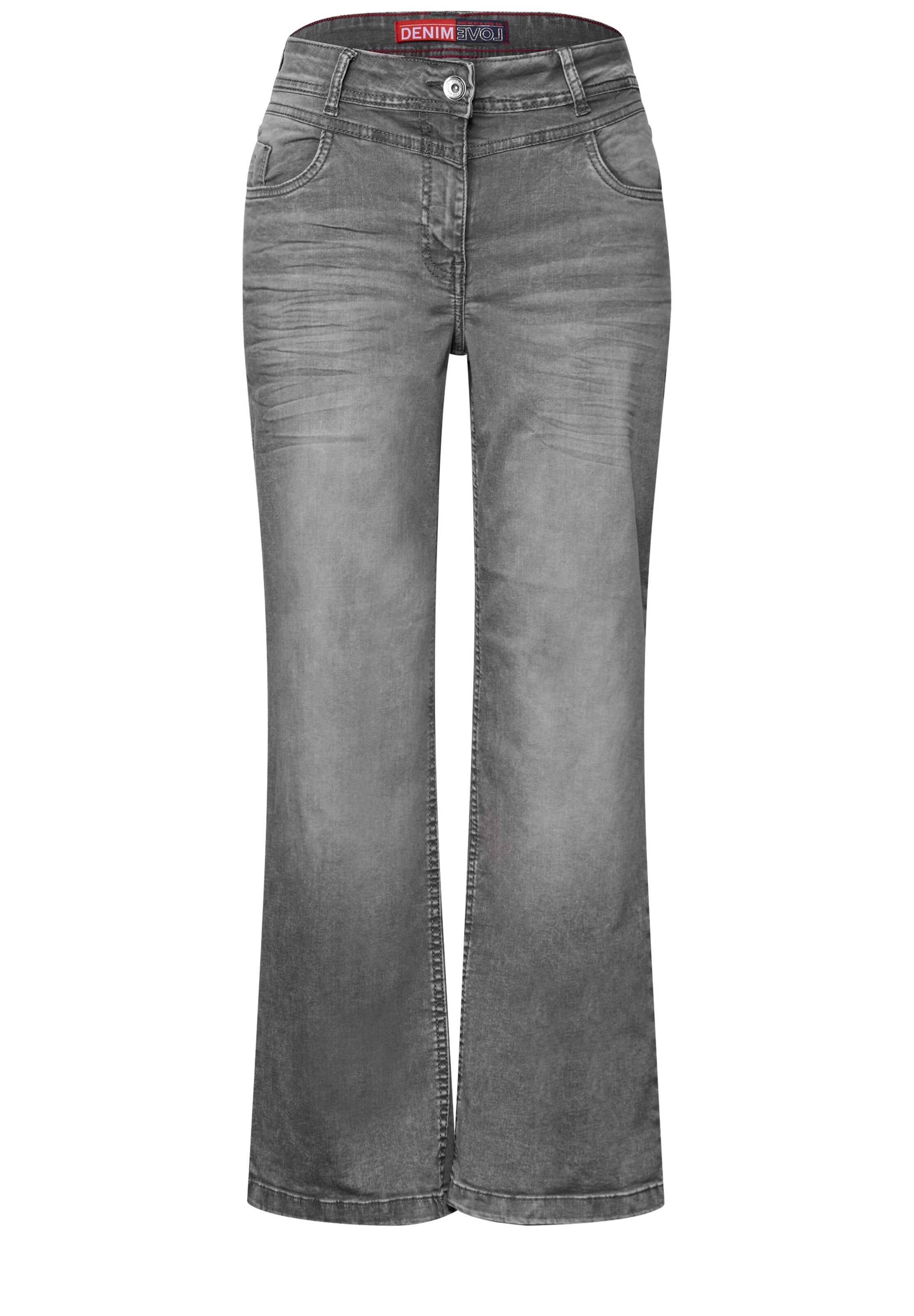 STREET ONE Wide leg Jeans in Grey: front