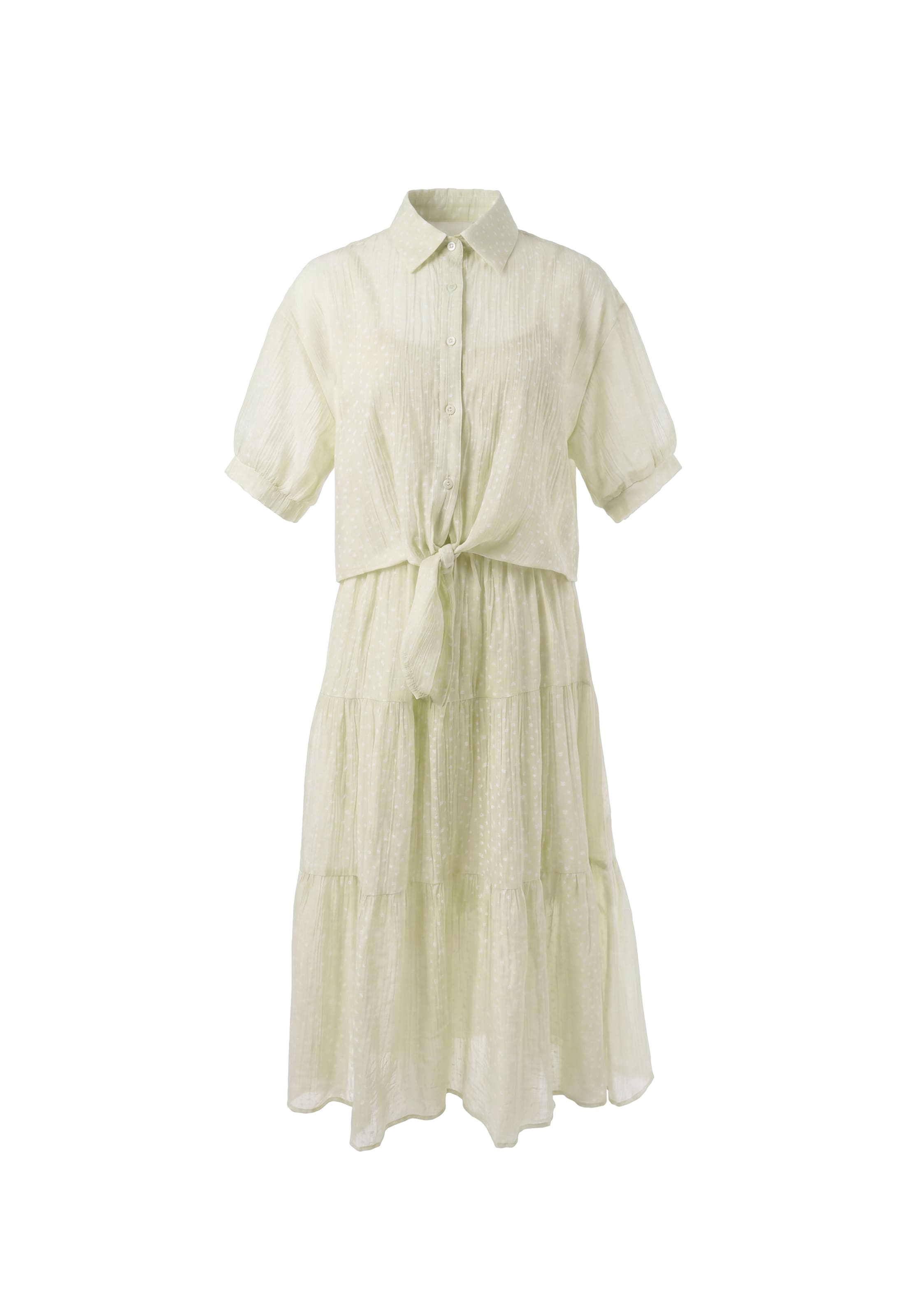 Usha - Vestido en verde: frente