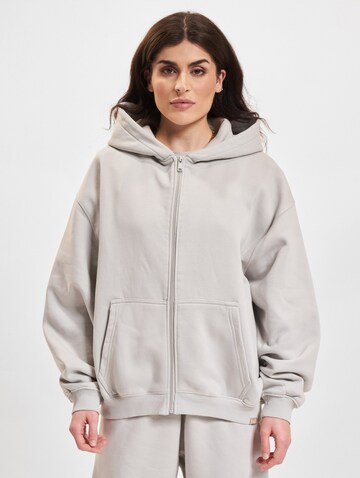 DEF Zip-Up Hoodie in Grey: front