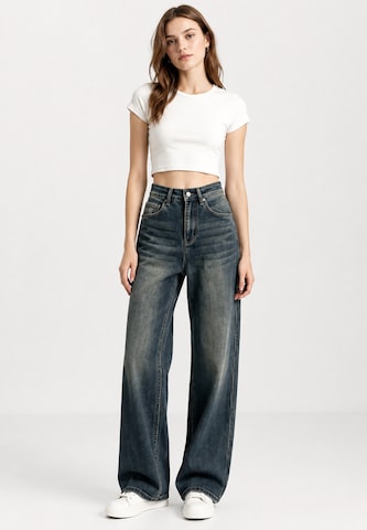 Wide leg Jeans di Elara in blu