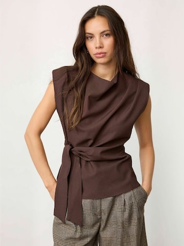 co'couture Top ' LunaCC ' – hnědá: přední strana