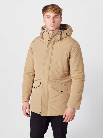 bēšs JACK & JONES Ziemas parka: no priekšpuses