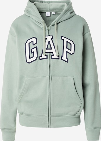 GAP Кофта на молнии 'HERITAGE' в Зеленый: спереди