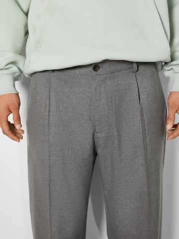 Bershka Wide Leg Hose in Grau