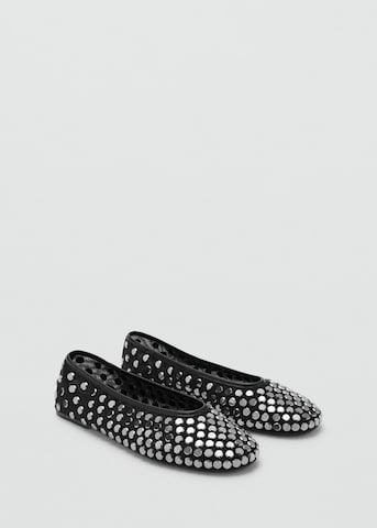 MANGO Ballet Flats 'Savoir' in Black