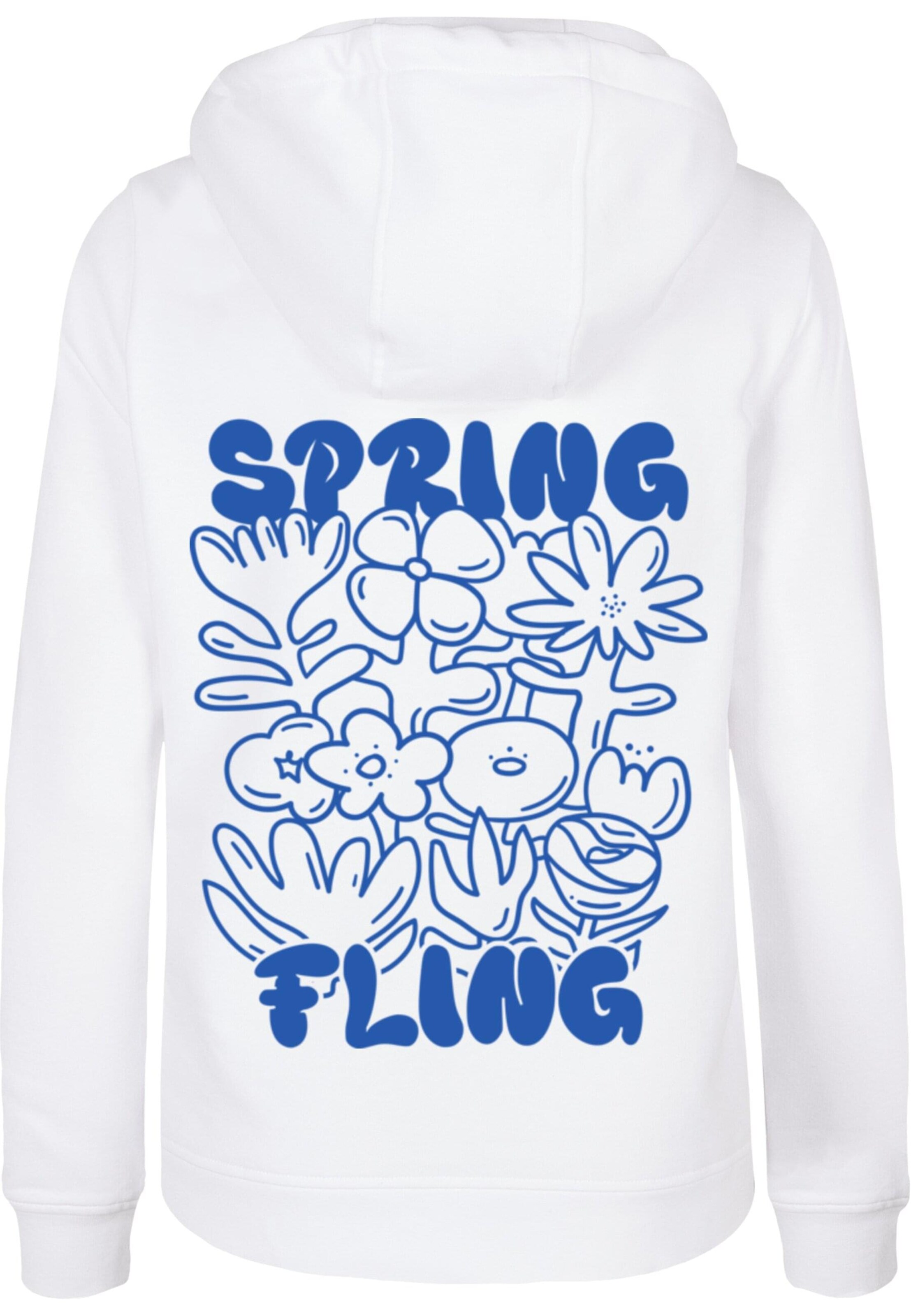 Merchcode Sweatshirt 'Spring Fling' in Weiß