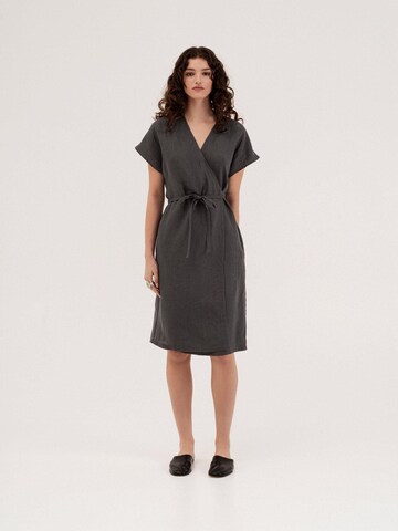 AmourLinen Dress 'Olivia' in Grey: front